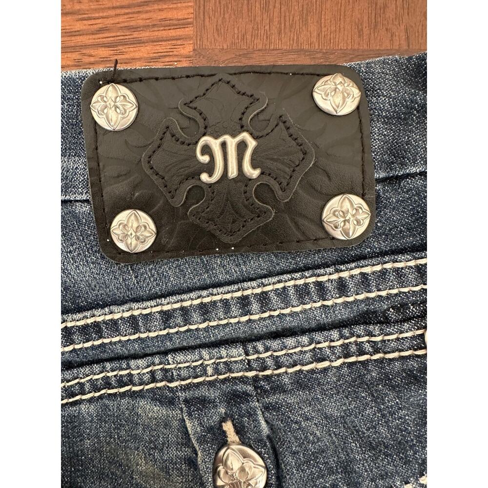 Miss Me Y2K Medium Blue Denim JS448OH16 Solid Flap Pocket Shorts Size 29 NWT - Picture 10 of 16